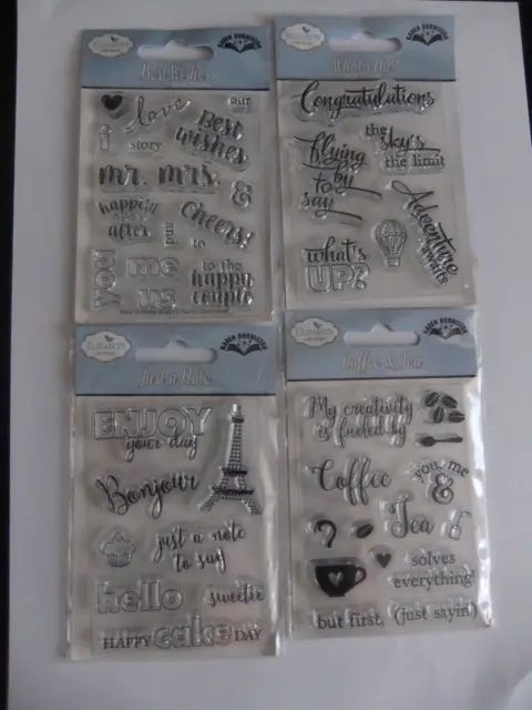 4 X Elizabeth Craft Designs- Clear Acrylic Stamp Sets  - C21.76