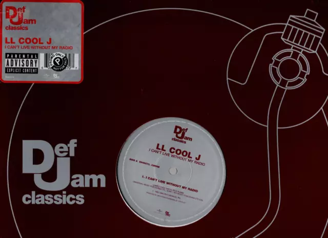 LL COOL J ~ I Can't Live Without My Radio ~2007 UK Def Jam PROMO 3-trk 12" vinyl