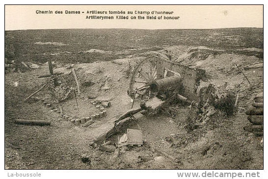 55 VERDUN - artilleurs tombes au champ d'honneur -
