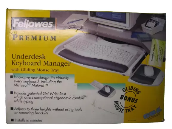 Fellowes 99801 Premium Underdesk Keyboard Managers w/Mousepads (99801)