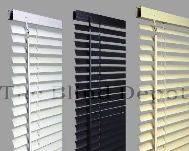 Venetian Blind Blinds Value Pvc  In A Choice Of  Colours Black White Grey