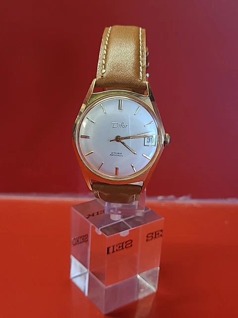 Montre Vintage Homme ISA En Or Plaqué – Belle Pièce Classique Qui Fonctionne