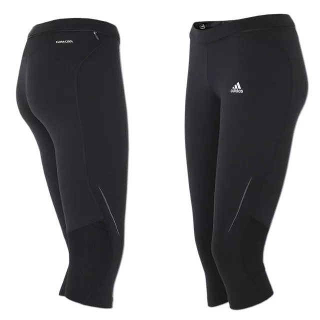 adidas Damen Hose Supernova 3/4 Tight Laufhose Running Sporthose Clima schwarz