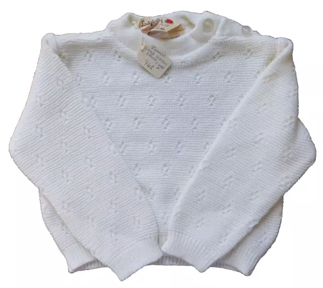 Maglione bambino Orlon coccinella INUTILIZZATO vintage anni '60 bambini età 1 ragazzo bambina