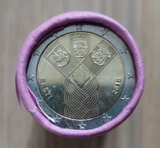 2 euro 1 roll Estonia Estland 2018 Baltic States
