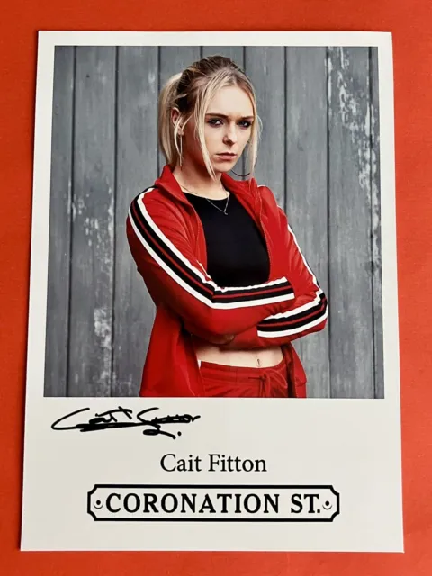 CAIT FITTON as Lauren Bolton - CORONATION STREET Fan Made Signed Cast Card