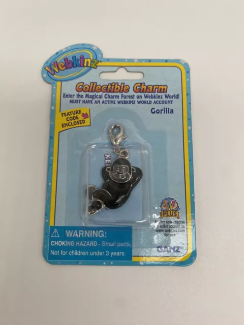 Webkinz Gorilla Collectible Charm New Sealed Code Y2K Nostalgic Keychain