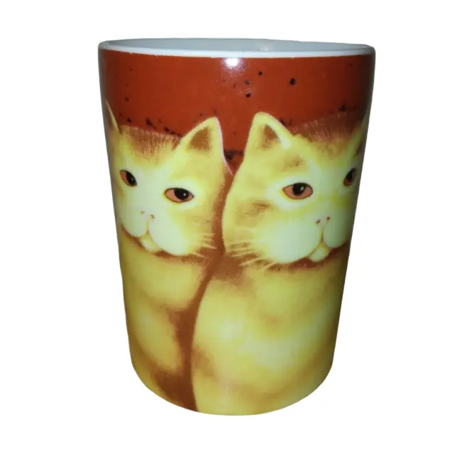 Francesca & Gordon Kitty Cat Coffee Mug Tea Cup Marin Leman Tabby Twins Dept 56