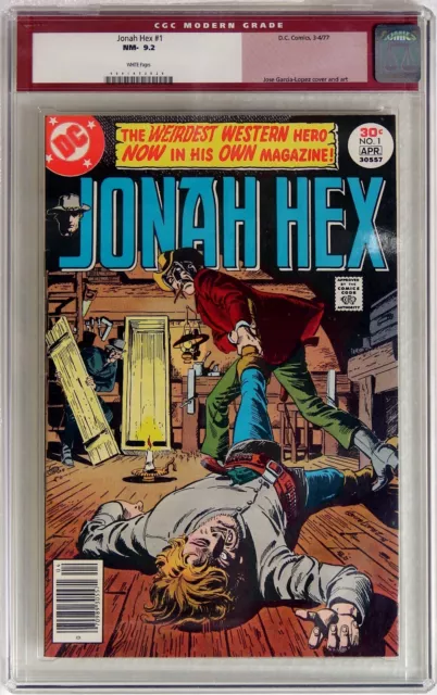 Jonah Hex #1 (Mar-Apr 1977, DC) CGC 9.2 NM- 1st issue - Old Label - White Pages