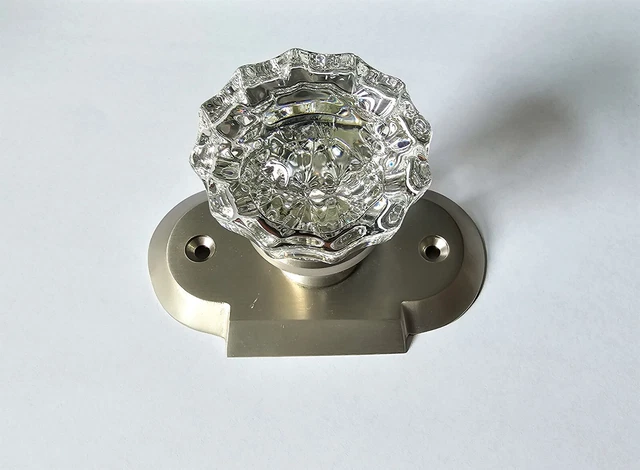 Nostalgic Warehouse Classic Rosette w Round Crystal Glass Knob, Dummy Single