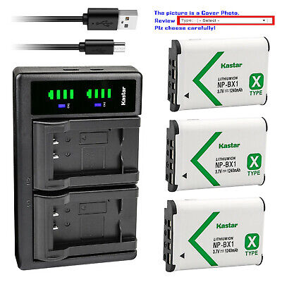 Kastar Battery LTD2 Charger for Sony NP-BX1 X-Series & Sony Vlog Camera ZV-1 ZV1