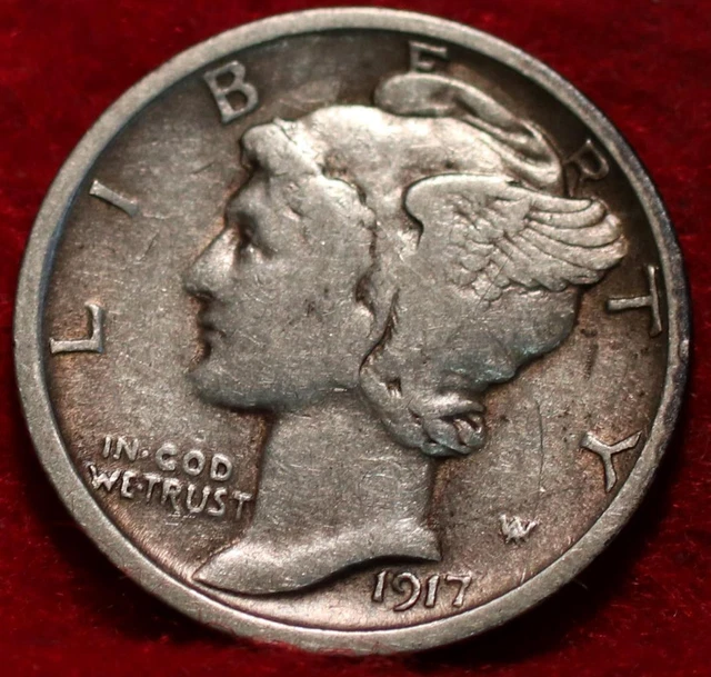 1917-S San Francisco Mint Silver Mercury Dime