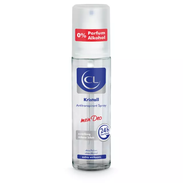 CL Kristall Antitranspirant 75 ml - Deo Spray 24 Stunden Schutz Herren & Damen