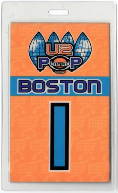 U2 1997 Popmart concert Tour collectible Laminated Backstage Pass Boston