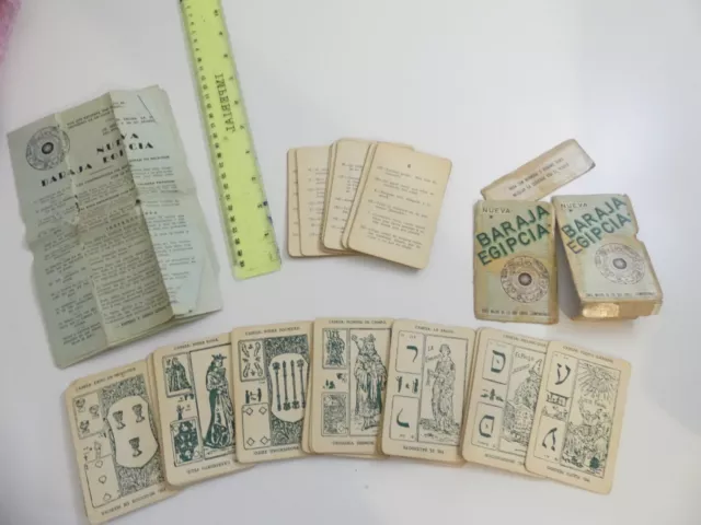 Vintage Nueva Baraja Egipcia - Spanish Language Egyptian Tarot Deck - 78 Cards