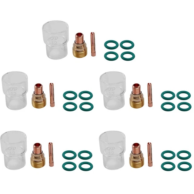 35 pezzi/set 12 guscio in vetro kit pinze di serraggio stubby corpo lente a gas parrucca B3Z1