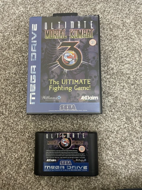 Jeu Ultimate Mortal Kombat 3 – Sega Mega Drive PAL FR, Version Originale, état Correct