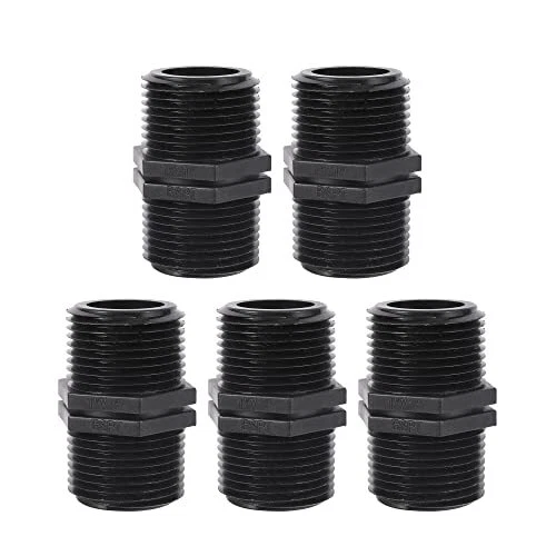 FOGWOWO 5 Pièces BSP Raccord de Tuyau 1" x 1" Filetage Extérieur Connecteurs ...