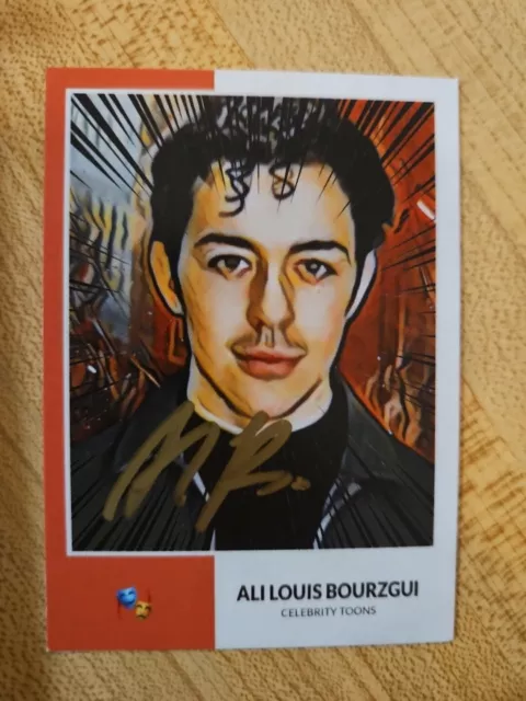 Ali Louis Bourzgui Custom Signed Card - Celebrity Toons