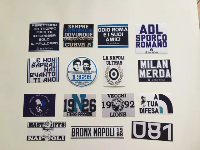 Napoli 15 Adesivi Ultras Stickers Soccer Bronx Curva A Naples A Tua Difesa 1926