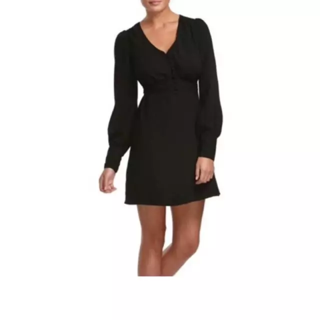 Alice Temperley for Target V Neck Long Sleeve Winter Dress Black Size Small