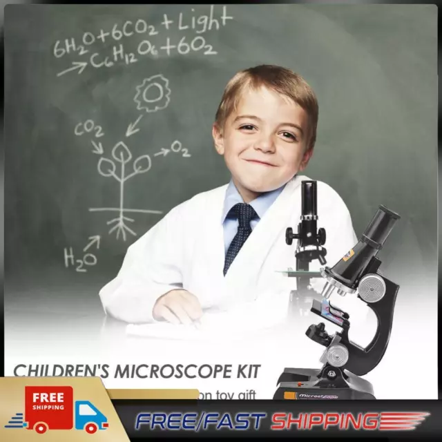 Microscope Kit Lab  Home School Science Educational Toy for Kids Child