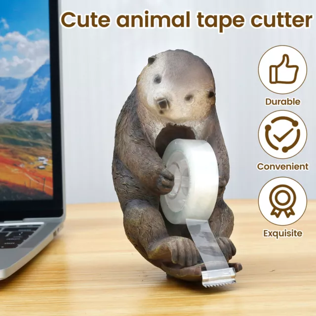 Otter Tape Dispenser Cute Otter Tape Holder Resin Desk Tape Cutter Otter Tape ♈