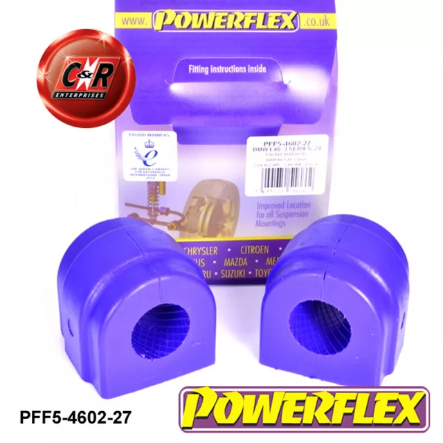 Boccole barra Powerflex FrRoll 27 mm per BMW E46 3 Serie 3 Compatte 99-06 PFF5-4602-27