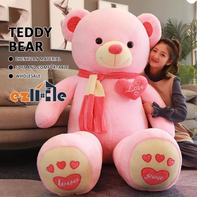 1.2m Teddy Bear Plush Toy Stuffed Animal Giant Doll Soft Gift for Girlfriend New