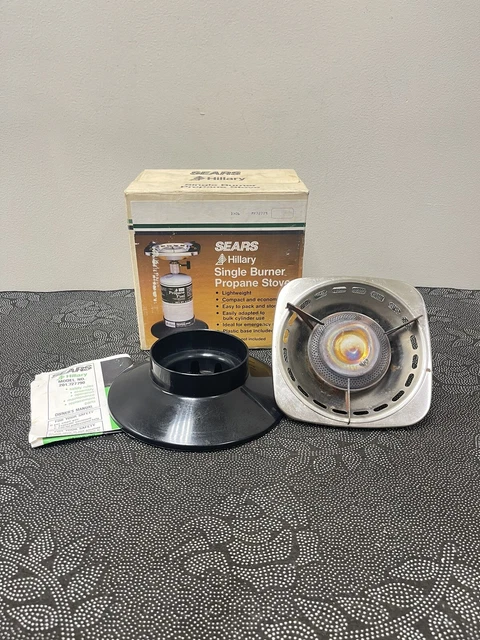 SEARS SIR EDMUND Hillary Single Burner Propane Tank Camping