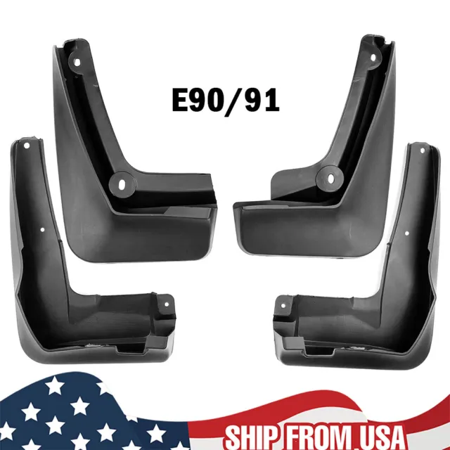 US STOCK For BMW 3 Series E90 E91 Mudguards Mud Flaps Front Rear Splash Guards