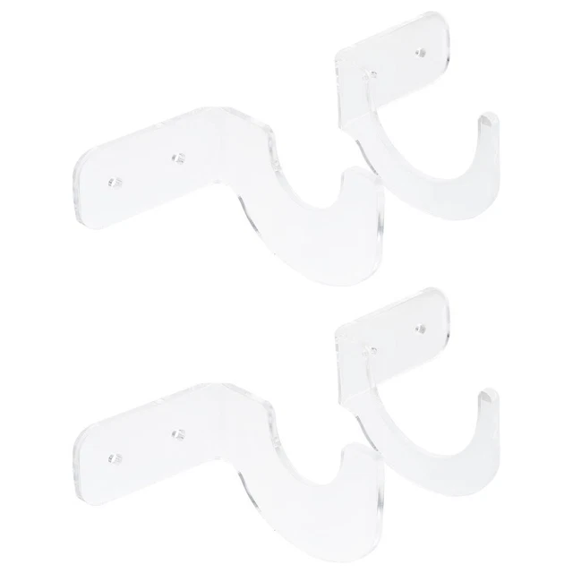 2 Pairs Bat Hanger Acrylic Wall-mounted Display Racks Vertical Baseball