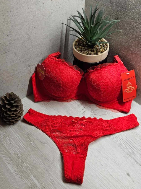 Soutien-gorge Lejaby Pensées - Taille 85A (70A EUR), Rouge, Coque Avec Armature, Neuf