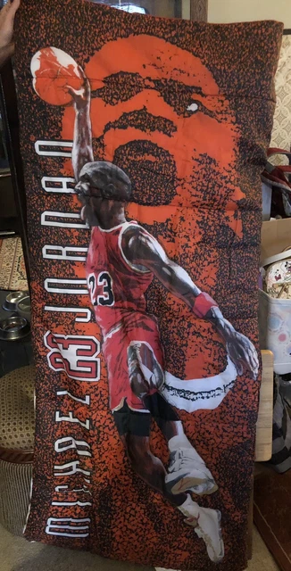 Vintage 1991 Michael Jordan Chicago Bulls 23 Child's Plush Sleeping Bag NBA Vintage 1991 Michael Jordan Chicago Bulls 23 Child's Plush Sleeping Bag NBA