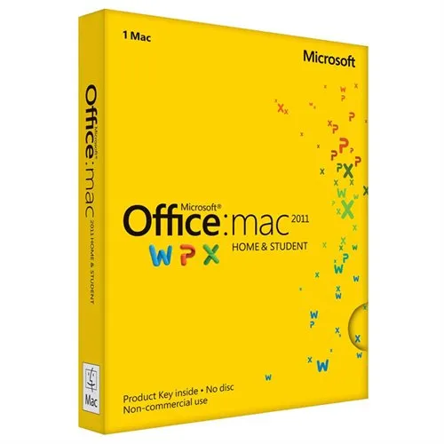 Microsoft Office Mac Home & Student 2011 Key Card - GZA00267 (New Open box)