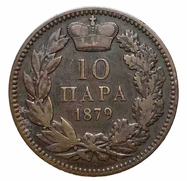 10 Para 1879 Serbien Königreich Milan I . Bronze