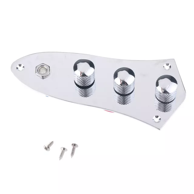 Musiclily Wired Loaded Control Plate Set For Fender JB Jazz Bass Guitar Chrome
