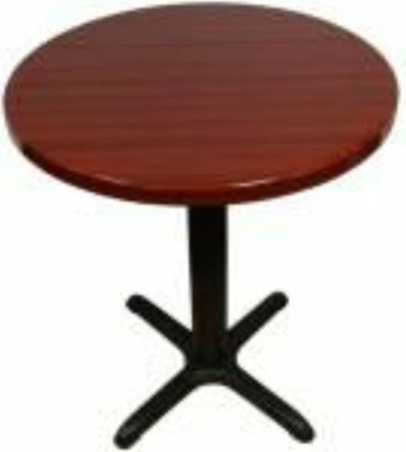 Restaurant Equipment NEW 24" ROUND TABLE AND BASE Reversible Top Mahogany/Black