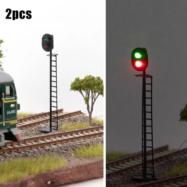 2 pièces feu de signalisation ferroviaire durable pour voies ferrées modèle t