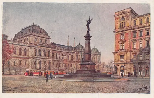 Wien Vienna Austria ~ Universitat E Liebenbergdenkmal ~ 1910s Artista Cartolina