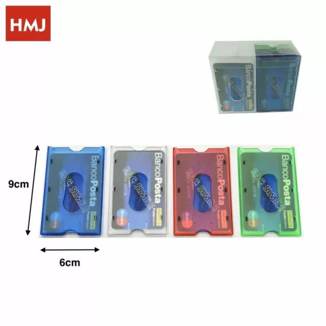 Set 24 Pz Porta Carte Di Credito Custodia Documento Rigida Trasp Protezione hmj