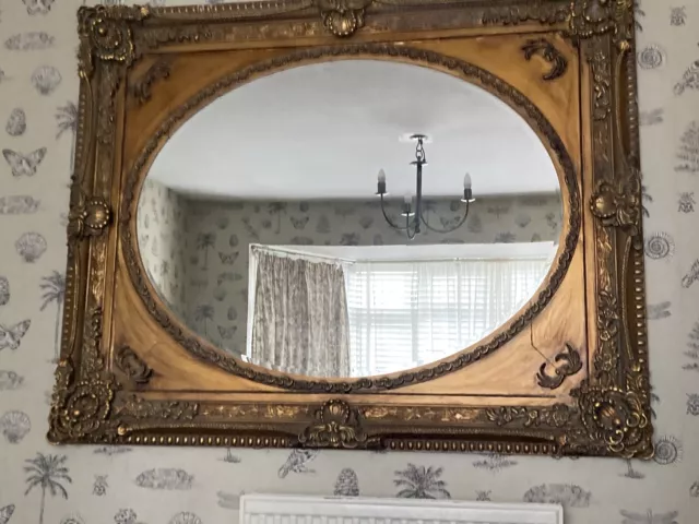 Huge French Style Rococo Mirror 5ft 3 X 4ft 3 Inches , Needs A Little TLC ,HEAVY