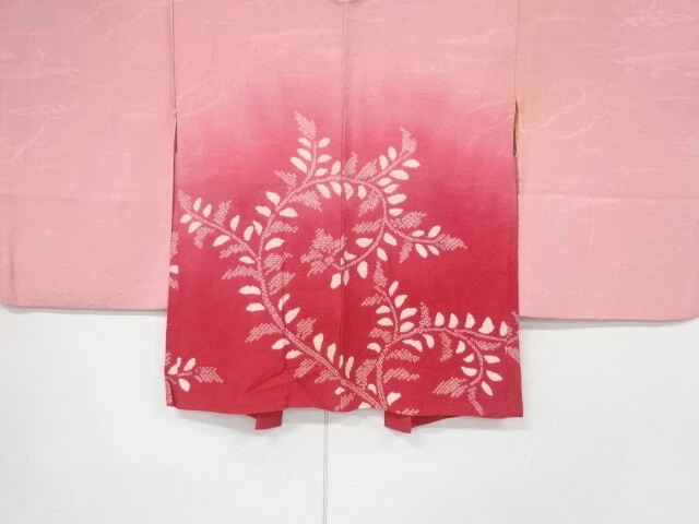 6617502: Japanese Kimono / Antique Haori / Shibori / Arabesque