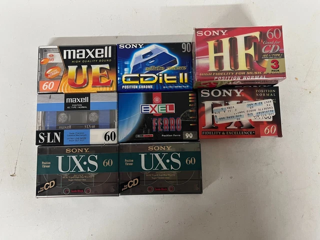 LOT DE 10 cassettes audio vierges neuves 60 et 90 minutes EUR 55,00 ...