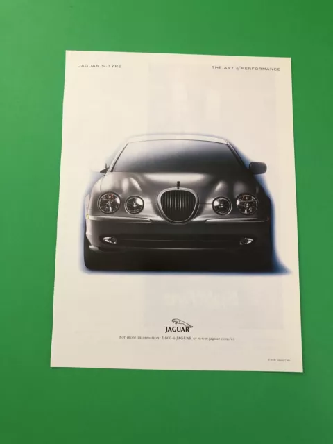 2000 2001 Jaguar S-Type Original Vintage Print Ad Advertisement Printed