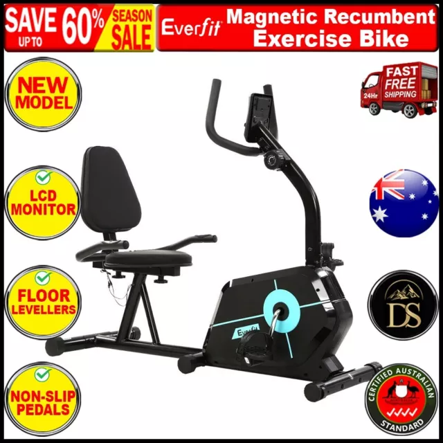 Everfit Magnetic Recumbent Exercise Bike Fitness Cycle Trainer Gym Equipment