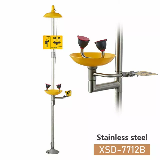 Stazione doccia lavaggio occhi di emergenza combinazione rivestimento lavaggio occhi 304 SS 2