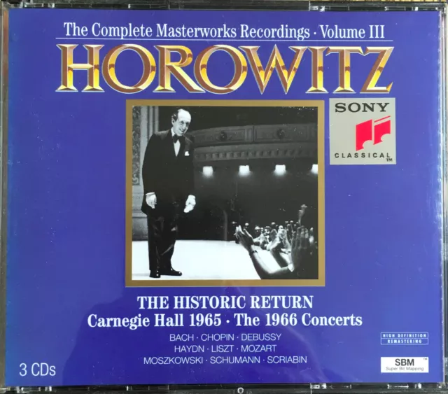 Horowitz・Complete Masterworks・Vol. III・The Historic Return 1965/66・3CD 1993・Top! 2