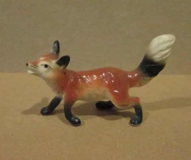 Vintage Miniature Fox Ceramic Figurine