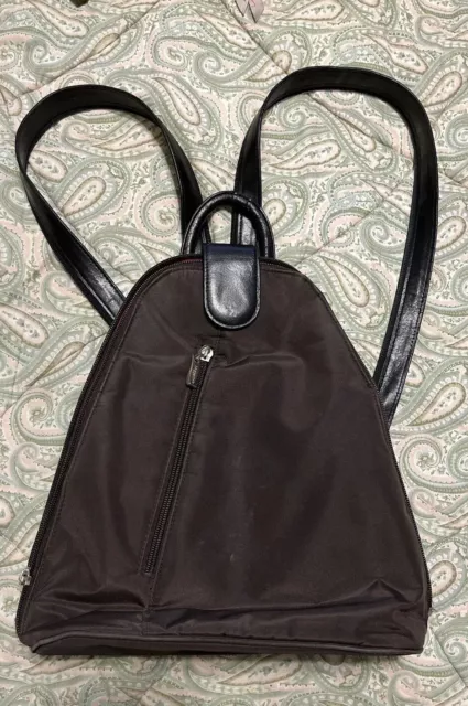 Baggallini Brown Metro Convertible Strap Backpack or Sling Back Purse Bag Tote